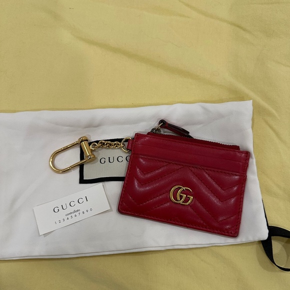 Gucci GG Marmont Keychain Wallet - Picture 1 of 5